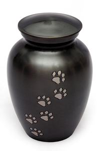 Urne funéraire de luxe en laiton noir Paw Pet de style européen Fournitures funéraires de qualité supérieure - Product Image 3