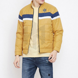 2025 hommes Style personnalisé hiver bouffantes vestes col montant avant Logo Polyester tissu manches longues en gros - Product Image 5