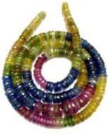 Hochwertige Laborgezüchtete Multi-Saphir Glatte Form Perlen 8mm Rosa Blau Dunkle Farbe IGI Zertifiziert Karatgewicht 20 Halskette