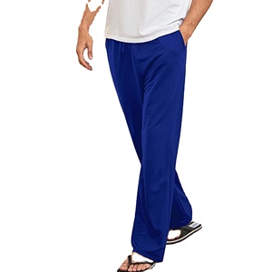 Nouvelle Arrivée Pantalon Homme Léger Évasé en Molleton Motif Uni Personnalisé 100% Coton Coupe Classique Écologique - Product Image 3