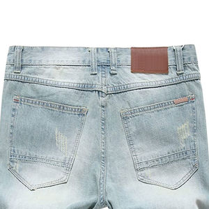 Pantalones cortos de mezclilla personalizables para hombre, estilo callejero, material transpirable cómodo, sólido, antiarrugas, varios tamaños, colores - Product Image 6