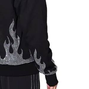 Sweats à capuche strass pour hommes de qualité supérieure avec manches complètes Tissu polaire 100% coton Design écologique et respirant - Product Image 5