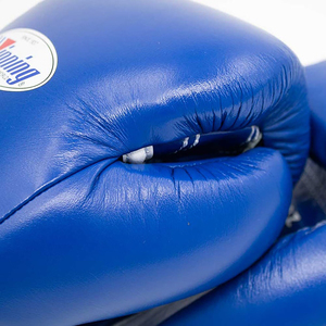 Prix de gros Gants de boxe bleus gagnants sur mesure 100% cuir original MMA Kickboxing compétition gants de boxe gagnants - Product Image 4