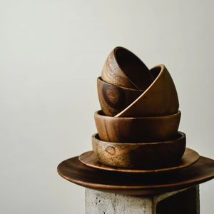 BOL Produit artisanal Bol d'ustensiles de cuisine en bois Produits à forte demande Bols de cuisine en bois d'acacia respectueux de l'environnement Tablewa - Product Image 1