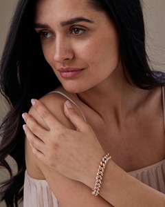 Pulsera de Lujo de Oro Sólido 14K con Diamantes Naturales de 1.85 Ct, Color G-H, Claridad VS-SI, Diseño Cubano de Eslabones, Disponible para Pedidos al por Mayor - Product Image 2