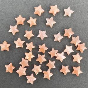 ลูกพีชมูนสโตนลูกปัดอัญมณีทรงดาวแบบหลวมสำหรับทำเครื่องประดับ - Product Image 4