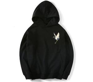 Marque de mode logo broderie conception oiseaux hommes haut de gamme 100% coton à capuche costume personnalisé en gros sweats à capuche pull - Product Image 1