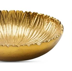 Bol décoratif en forme de fleur en métal doré, centre de table élégant pour la maison, la cuisine, la salle à manger et le salon, accent d'affichage moderne - Product Image 5