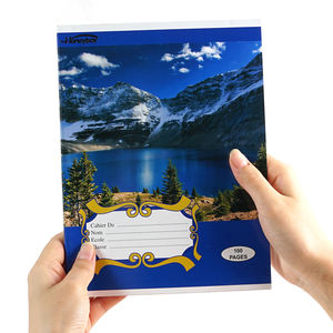 Cahier à grille français personnalisable Pages de règles françaises marginales à couverture souple mince, parfait pour l'écriture <span class=keywords><strong>cursive</strong></span> - Product Image 1