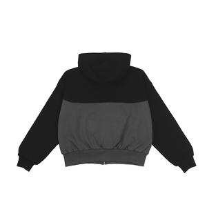 Sudaderas de diseño de marca Unisex de alta calidad con cremallera de gran tamaño Vintage Cut Sew Hoodies Custom Patchwork 3D bordado - Product Image 2