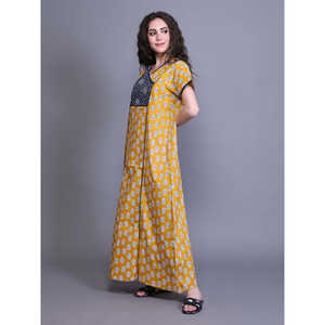 Bata de dormir para mujer 100% algodón estampada con bolsillo lateral, cintura elástica con cordón, suave y transpirable, talla 3XL para invierno - Product Image 2