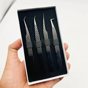 Pinzas para Pestañas Profesionales de Acero Inoxidable de Marca Privada al por Mayor, Punta de Fibra Puntiaguda de Precisión, Logotipo Personalizado Gratuito, Alta Calidad - Product Image 1