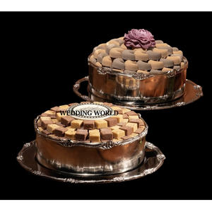 Bol à chocolat plaqué argent, forme ronde, bol à bonbons design, classique, élégant, décoratif, nouveau bol à chocolat - Product Image 5