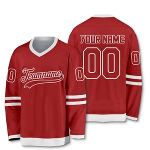 Maillots de Hockey sur glace professionnels en gros Fan Edition Logo personnalisé Durable Polyester Sublimation OEM authentique tissu respirant - Product Image 3