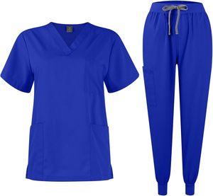 Nuevo estilo Scrub Sets Mujeres Hombres Enfermería Scrubs Hospital Uniformes médicos Transpirable Algodón Poliéster Jogger Suit - Product Image 5
