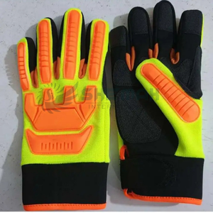Los guantes de seguridad resistentes con palmas reforzadas y tela duradera protegen las manos en tareas industriales y mecánicas de construcción - Product Image 1