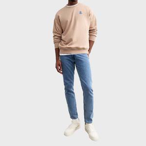 Men's <b>Oversized</b> 100% Cotton Heavyweight Fleece Pullover <b>Sweatshirt</b> Crew Neck Casual <b>Vintage</b> Style Printed Design Front Logo - Product Image 1