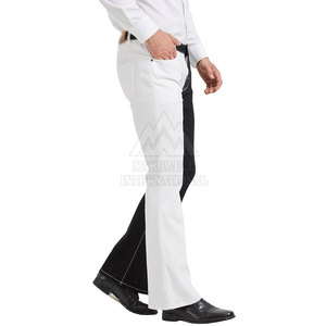 กางเกงขาบานขากว้างแบบย้อนยุคของผู้ชายกางเกงลำลองใส่สบายและเป็นทางการใส่ในสำนักงานกางเกงขาบาน - Product Image 5