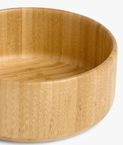 ชามสลัดไม้ธรรมชาติ ทำมือ เป็นมิตรกับสิ่งแวดล้อม สำหรับผลไม้ ขนมขบเคี้ยว พาสต้า ของตกแต่งครัวสไตล์ฟาร์มเฮาส์ ภาชนะบนโต๊ะอาหารแบบเรียบง่าย - Product Image 2