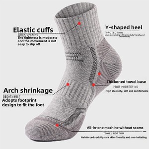 Professional <b>Merino</b> <b>Wool</b> <b>Socks</b> for Men <b>Women</b> Adult's Thickened Breathable Non-Slip Crew Bottom Running <b>Socks</b> Wear-Resistant - Product Image 5