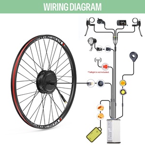 Kit de Conversion Vélo Électrique <span class=keywords><strong>Bafang</strong></span> 48V <span class=keywords><strong>500W</strong></span> <span class=keywords><strong>Moteur</strong></span> Arrière, Écran EKD01, Accélérateur au Pouce, Capteur PAS pour Roues 700C 27.5" 26" - Product Image 4