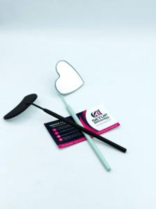 Espejo Cosmético Profesional de Acero Inoxidable con Acabado Plateado, Recubrimiento en Polvo de Vidrio Negro, Iluminado, con Logotipo Personalizado - Product Image 2