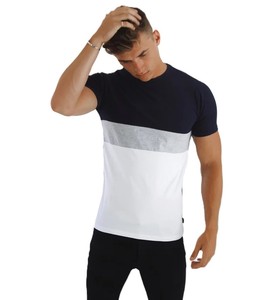 เสื้อยืดแขนสั้นแฟชั่นใหม่สำหรับผู้ชายเสื้อยืดระบายอากาศมีสามสีออกแบบได้ตามต้องการขนาดโลโก้ O-คอ - Product Image 4