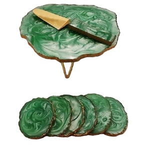 Modern Resin and Metal Tripod Cake Stand <b>Decorative</b> Dessert Display Riser for Parties, Weddings, <b>Birthday</b> and Home Events - Product Image 4