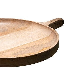 Plateaux en bois ronds de meilleure qualité avec poignée Plats de service pour la maison Vaisselle à bas prix - Product Image 3