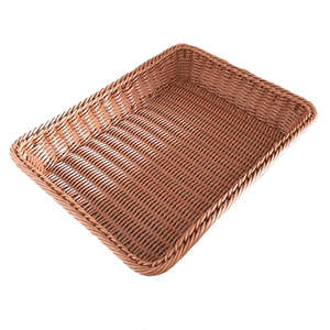 Panier de rangement multifonctionnel en rotin naturel, moderne et écologique, avec poignée, pour le pain et les fruits - Product Image 3