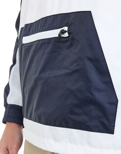 Veste coupe-vent décontractée pour homme en gros OEM, 100% nylon, imperméable, coupe-vent, col montant avec fermeture éclair pour l'été - Product Image 4