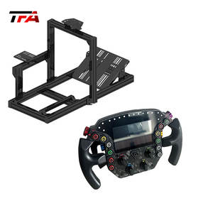 Simulador de carreras Volante Cabina <span class=keywords><strong>Simracing</strong></span> Configuración Soporte de aluminio y asiento Volante para juegos Simulador de conducción Entrenamiento - Product Image 2