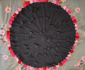 Crochet Cozy <b>Blanket</b> Chunky Yarn Floral Scarf Woven Ice Wool <b>Throw</b> <b>Knitted</b> Shawl Crochet Quilt Carpet Bedspread Braided <b>Blanket</b> - Product Image 4