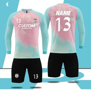 Camiseta de fútbol OEM en stock, uniforme de fútbol de entrenamiento, Impresión de nombre, corte automático, ropa deportiva para equipos, ropa fabricada - Product Image 3