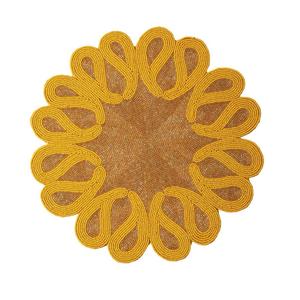 Sets de table brodés de perles de rocaille pour table à manger de luxe, faits à la main avec un motif artistique - Product Image 4