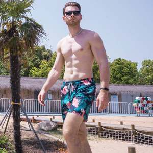 Men's Sporty Mid Waist <b>Swim</b> <b>Shorts</b> Quick Dry Fitness Beach <b>Board</b> <b>Shorts</b> with Breathable Loose Mesh Lining for Swimming <b>Trunks</b> - Product Image 2