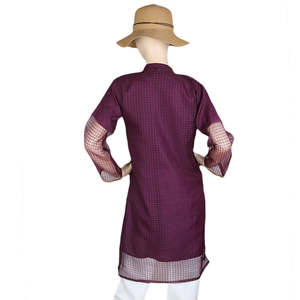 Kurti brodé fantaisie pour femmes - Violet - Product Image 5