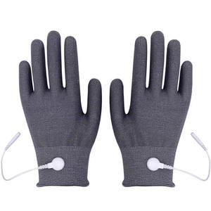 Gants de thérapie conducteurs en coton/spandex, compatibles écran tactile, détection d'aiguilles, usage quotidien, électrothérapie DDS, massage par impulsions, longueur poignet - Product Image 1