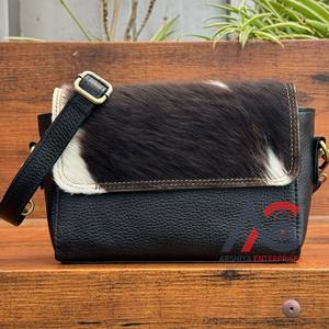 Petits sacs à bandoulière à rabat en cuir de vachette tendance décontractée personnalisée pour femmes sacs à main à bandoulière de luxe en cuir véritable vintage de haute qualité - Product Image 1