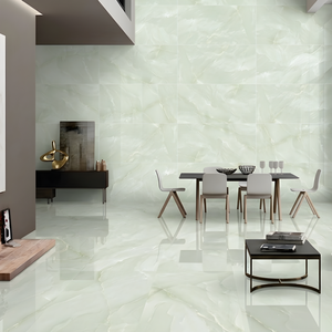 Moderna Baldosa de Porcelana Verde Niccolo de Alto Brillo para Pisos y Paredes, en Varios Tamaños, Pulida, para Decoración de Interiores de Hoteles y Villas de Lujo - Product Image 1