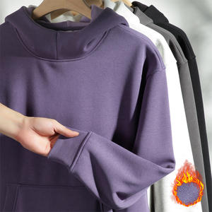 เสื้อสเวตเตอร์มีฮู้ดคอปกสูงครึ่งหนึ่งพิมพ์ลายสเวตเตอร์ไม่มีเชือกถักน้ำหนัก420กรัมขนแกะถักสำหรับผู้ชาย - Product Image 4