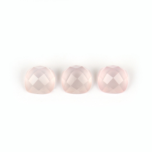 Cojín de piedras preciosas de cuarzo rosa suelto de alta calidad, corte de Rosa Natural para hacer joyas de plata y oro, venta al por mayor - Product Image 5