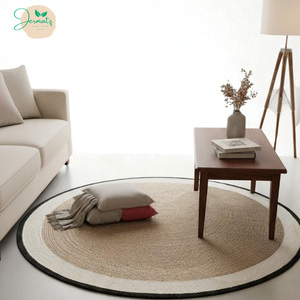 Family <b>Space</b> Vintage Floral Jute <b>Rug</b> Eco-Friendly Machine Made Durable & Stylish Wedding Home Flooring - Product Image 4
