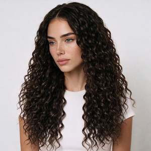 Extensions de cheveux bouclés à clipser 8-30 pouces Cheveux humains vierges indiens 12A Brun nuit - Product Image 2