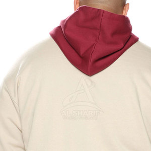Vente directe usine – Nouveaux sweats à capuche décontractés pour hommes, motif uni, en molleton de coton/polyester, pour l'extérieur, teinture unie - Product Image 5