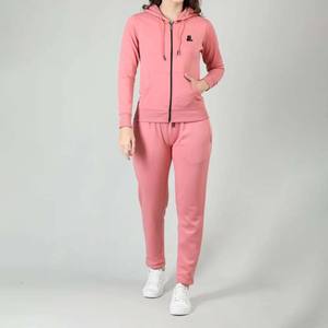 Ropa de calle con estampado personalizado, conjunto de chándal con cremallera transpirable de algodón 100%, Sudadera con capucha deportiva de invierno de peso pesado frontal para mujer, Jogger - Product Image 3
