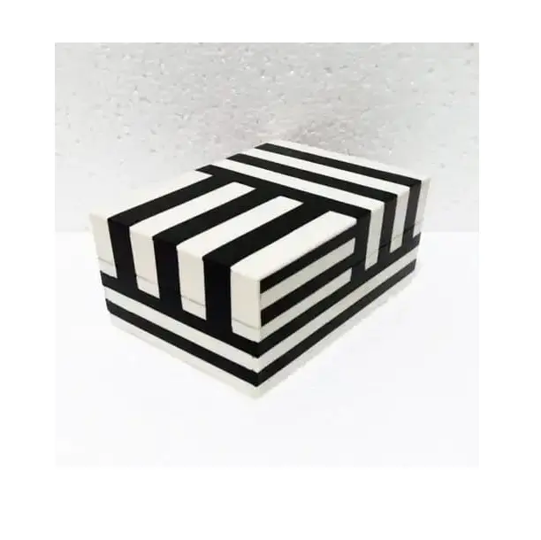 Caja de joyería con incrustaciones de resina MDF, nuevo diseño, es la joya eterna en sus muebles y accesorios, caja rectangular