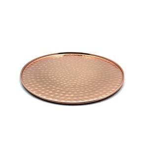 Plateau en métal et vaisselle en cuivre de couleur naturelle Ensemble de trois plats et assiettes modernes personnalisés - Product Image 5