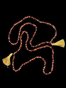 Collana di perle di Mala occhio di tigre rossa 108 perle di preghiera pietra preziosa per la <span class=keywords><strong>fertilità</strong></span> cuore Chakra regalo pietra semipreziosa pietra rossa artigianale - Product Image 6