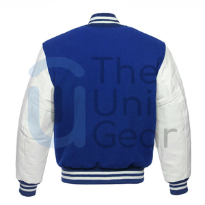 Veste universitaire sur mesure de qualité supérieure, nouvelle collection, col montant, pour homme et femme, 100% coton respirant, devant - Product Image 5